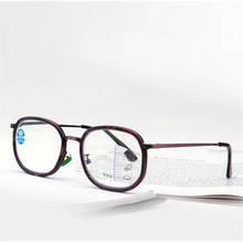 Zerosun-óculos de leitura progressiva para homens e mulheres, dioptria multifocal, luz azul, óculos para leitura do computador, modelo vintage 2024 - compre barato