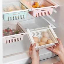Cesta geladeira organizador geladeira tipo gaveta retrátil geladeira recipiente caixa foodfruit organizador bandeja de armazenamento cozinha 2024 - compre barato