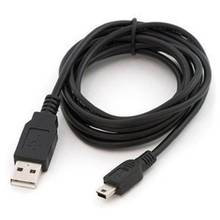 Cabo usb de extensão usb 2.0 a macho para mini 5 pinos tipo b, cabo adaptador de carregamento, cabos de dados e cabo de extensão usb preto 2024 - compre barato