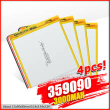 359090 3.7V 3000mAh Rechargeable Li-Polymer Li-ion Battery For PDA GPS Tablet PCs Digital Products DVD power bank 369092 309090 2024 - buy cheap