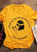 Who I Am Inside, футболка, Забавные футболки с изображением инопланетянина, гранж, эстетические топы в готическом стиле, женская рубашка, camisetas tum, летняя цитата, shirt-J737 2024 - купить недорого