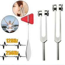 128Hz 256Hz Medical Neurological Tuning Fork Set With Triangle Percussion Hammer 19QB 2024 - buy cheap