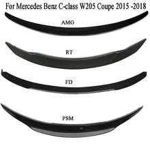 Автомобильный задний спойлер из углеродного волокна для Mercedes Benz C-class W205 C200 C300 Coupe 2015 2016 2017 2018 AMG PSM RT Style 2024 - купить недорого