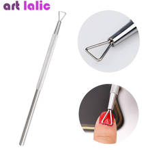 Nail Art Polish UV Gel Remover Stick Rod Stainless Steel Triangle Dead Skin Cuticle Acne Pusher Cleaner Grinding Manicure Tools 2024 - купить недорого