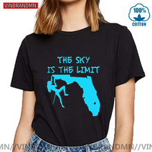 Camiseta de escalada en roca para mujer, camiseta con motivo de montaña Sky Is The Limit al aire libre, camiseta maravilla, camiseta de escalador de Rock para mujer 2024 - compra barato