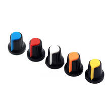 Perillas de Control de potenciómetro de botón giratorio, botón de Control de potenciómetro de plástico, 15x17mm, perilla de amplificador de potencia, 10 unids/lote 2024 - compra barato