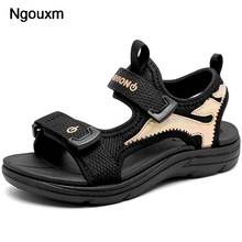 Ngouxm Boys Sandals Summer Mesh Kids Shoes Breathable School Children Sports Sandals Casual Soft Bottom Anti Slip Sandals 2024 - buy cheap