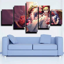 5 Piece Wall Art Canvas  Painting Anime Manga Figure Rose Killer Posters And Pictures Modern Home Bedroom Wall Decoration 2024 - buy cheap