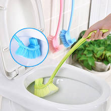 Cepillo de limpieza de inodoro para baño, cepillo curvo con mango doblado lateral, herramientas de limpieza para WC 2024 - compra barato