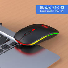 2.4G Dual Mode Wireless Mouse for Mac OS 1600 DPI Mute Bluetooth 5.1 Gaming Mouse Colorful RGB for Windows 98/Me/2000/XP 2024 - buy cheap