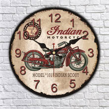 Garage Wall Clocks Modern Red Indian Motorcycle Clocks,Tire Rim Clock Vintage Large Silent Decorative Wall Clocks Watches 2024 - buy cheap
