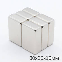 10pcs 30x20x10 mm Neodymium Magnet  Box Packed Magic Magnetic Buck Cube Permanent Super Powerful Magnetic Magnets Square 2024 - buy cheap