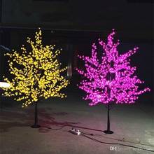Uso ao ar livre à prova dwaterproof água artificial 1.8m led cherry blossom árvore lâmpada 864leds árvore de natal luz para casa decoração do festival 2024 - compre barato