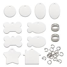 Aluminium Laser Cut Pendants DIY for Necklace Bracelet Jewelry Making Findings Heart Puzzle Round Star Oval Fish Shapes 2024 - buy cheap