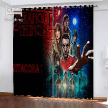 1Set Hot Fashion Horrifying Movie Stranger-things Living Room Curtain Waterproof Curtain POD Customized Photo Polyester Decor 2024 - buy cheap