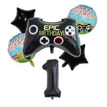 6pcs Number Balloons Black Gamepad Boy Game On Foil Balloon Birthday Party Decorations Kids Toy Match Props Gameing Balloon Gift 2024 - buy cheap