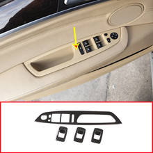 Al estilo de fibra cromo ABS ventana levantar Marco de botón Trim para BMW X5 X6 E70 E71 2008-2013 mano izquierda coche accesorios 2024 - compra barato