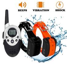 Pet Dog Training Collar Pet Training Collar Dog Trainer Waterproof Rechargeable Remote Vibration Sound Shock Anti bark Two Dogs 2024 - buy cheap