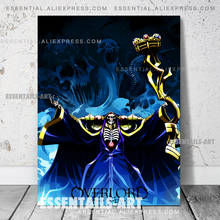 Arte de decoração de parede ainz overlord, poster anime, pintura, quadros, decoração, quarto, sala de estar, decoração 2024 - compre barato