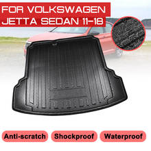 Car Rear Trunk Boot Mat For Volkswagen Jetta Sedan 2011-2018 Waterproof Floor Mats Carpet Anti Mud Tray Cargo Liner 2024 - buy cheap