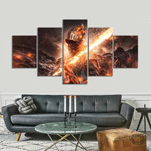 5pcs Dark Souls Game Poster Wall Sticker Canvas Paintings Wall Art for Living Room Wall Decor 2024 - buy cheap