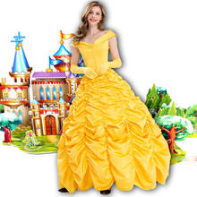 New Fantasia Halloween Cosplay Adult Princess Belle Costume Long Dress Women Southern Adult women Costume 2024 - buy cheap