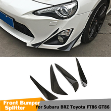 Carbon Fiber Front Bumper Splitters for Subaru BRZ Toyota FT86 GT86 Front Bumper Inner & Outter Canards 2024 - buy cheap