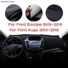 Cubierta de salpicadero para Ford Escape Kuga 2019 2018 2017, alfombrilla antideslizante para consola central, Protector para parasol, alfombra 2013-2016 2024 - compra barato