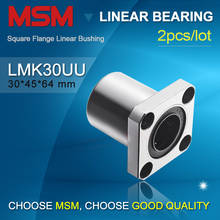 LMK30UU-cojinete lineal con brida cuadrada, guía de eje de 30mm, buje de bola de movimiento deslizante SMK30GUU/LHFS30, Kits de automatización, 30x45x64, 2 uds. 2023 - compra barato