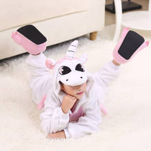 Children Kids Animal Costume Cosplay Pink Unicorn Halloween Anime Hooded Onesie Costumes Jumpsuit for Boy Girl Unicornio Pajama 2024 - buy cheap