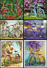 5d diy pintura diamante, círculo completo bicicleta resina, diamante bordado mosaico, strass pintura, decoração de casa 2024 - compre barato