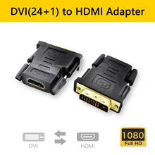 1pc dvi 24 + 1 macho para hdmi famale adaptador conversor cable1080p dvi-i conector conversor jack cabo de fio para ps3 projetor hdtv 2024 - compre barato