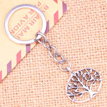 20pcs New Fashion Keychain 27*27 mm life tree Pendants DIY Men Jewelry Car Key Chain Ring Holder Souvenir For Gift 2024 - buy cheap