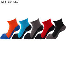 3 Pairs/Lot Cotton Five Finger Socks For Mens Colorful Compression Mesh Breathable Sport Travel Socks With Toes Brand Hot Sell 2024 - buy cheap