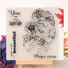 Adesivo selo de flor mágica stary elf tale scrapbooking papel diy cartão transparente stencil pintura tinta photoploymer 2024 - compre barato