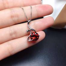 Swan type Original Natural Real garnet necklace pendant Free shipping Real origin red garnet 925 sterling silver Fine jewelry 2024 - buy cheap