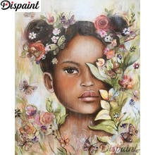 Despaint faça você mesmo faça você mesmo quadrado completo broca redonda 5d pintura diamante ponto cruz bordado "flor" menina "decoração de casa presente a27491 2024 - compre barato