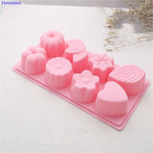Food Grade Soft Silicone Handmade Soap Mould Eight Cavities Combination Cake Silicone Mould Heart Flower Soap Form Cake Decors 2024 - buy cheap
