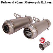Universal 60mm Motorcycle GP Racing Exhaust Escape Modified Muffler DB Killer For CBR1000RR CB400 R6 R1 GSXR600 ATV Z900 MT-09 2024 - buy cheap