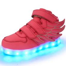 2018 New usb Size/ USB Charging Basket Led Children Shoes With Light Up Kids Casual Boys&Girls Luminous Sneakers Glowing Shoe 2024 - buy cheap