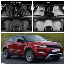 Кожаные Коврики для ног автомобиля на заказ для Land Rover Range Rover Sport Velar Range Rover Evoque Авто всепогодный внедорожник ковер 2024 - купить недорого
