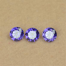 Cuentas de circonia cúbica para joyería, AAAAA 1 ~ 4mm, piedra CZ suelta, corte redondo, Color púrpura, con forma de gema 2024 - compra barato