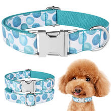 Collar de nailon personalizado para perro, placa de identificación con grabado para cachorro y mascota, ajustable 2024 - compra barato