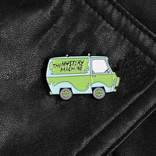 Broche the secret machine, broche de emblemas verde para carro, sacola de mochila, lapela, pino de esmalte, joias com presente 2024 - compre barato