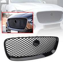 Auto Car Front Upper Vent Grille Grill Gloss Black Mesh Radiator Racing Grills For Jaguar F-Pace  2016  2017  2018 2019 2024 - buy cheap