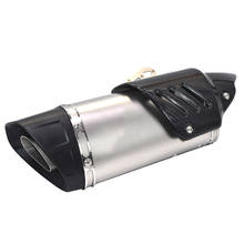 Zengjianmotoo - 500cc 600cc Universal Motorcycle Muffler Escape Moto With Stickers Exhaust Motorcycle For R6 CBR500 S1000rr 2024 - buy cheap