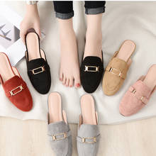 Spring Autumn Women's Flat Slippers Female Lazy Retro Slides Luxury Non-Slip Big Size Sandals Ladies Fashion Casual Mules Shoes 2024 - buy cheap