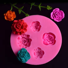 Hole Rose Shape Fondant Cake Silicone Mold Cookie Chocolate Mould Pastry Cake Decorative Tools Biscuits Candy Baking Molds Tools 2024 - buy cheap