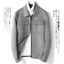 AYUNSUE Short Wool Coat Korean Spring Autumn Jacket Double-sided Woolen Coat Men Coat Overcoat Manteau Homme  G-01-1805 KJ1095 2024 - buy cheap