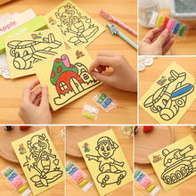 10Pcs Magic Scratch Art Doodle Pad Sand Painting Cards Early Educational Learning Creative Drawing Toys for Kids DIY Crafts 2024 - buy cheap